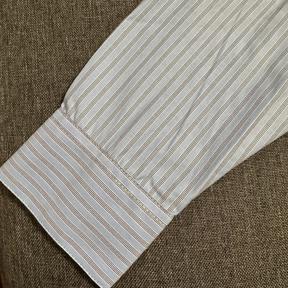 French Connection stripe poplin open front boyfriend shirt - Picture 3 of 6